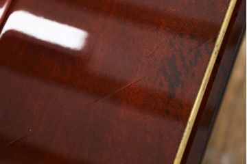 中古　イタリア高級家具　アルド・トゥーラ(ALDO TURA)　シックで艶のある色合いが目を惹くキッチンワゴン(トロリーワゴン、トローリー、ワゴンテーブル、エクステンションテーブル)(R-077473)
