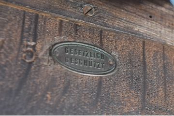 イギリスアンティーク　オーク材　タイルトップと脚のデザインがお洒落なサイドテーブル(花台、飾り台、英国)(R-077520)