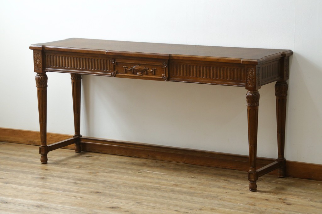 中古　DREXEL HERITAGE(ドレクセルヘリテイジ)　クラシカルなデザインのコンソールテーブル　(R-077523)