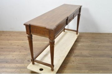 中古　DREXEL HERITAGE(ドレクセルヘリテイジ)　クラシカルなデザインが魅力的なコンソールテーブル(サイドテーブル、花台、飾り台、作業台)(R-077523)