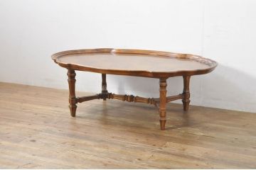中古　美品　DREXEL HERITAGE(ドレクセルヘリテイジ)　Cameo Classics(キャメオクラシックス)　優雅なひとときを演出するカクテルテーブル(センターテーブル、ローテーブル、リビングテーブル、カフェテーブル)(定価約60万円)(R-077524)