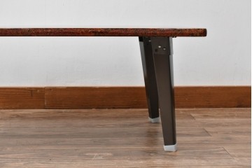 中古　新品　未使用　在庫品　津軽塗りの独特な模様が目を惹く折り畳み座卓(ローテーブル、センターテーブル、折りたたみテーブル)(R-077531)