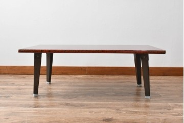 中古　新品　未使用　在庫品　津軽塗りの独特な模様が目を惹く折り畳み座卓(ローテーブル、センターテーブル、折りたたみテーブル)(R-077531)