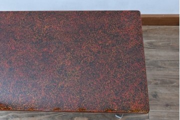 中古　新品　未使用　在庫品　津軽塗りの独特な模様が目を惹く折り畳み座卓(ローテーブル、センターテーブル、折りたたみテーブル)(R-077531)