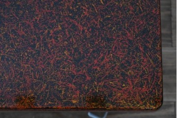 中古　新品　未使用　在庫品　津軽塗りの独特な模様が目を惹く折り畳み座卓(ローテーブル、センターテーブル、折りたたみテーブル)(R-077531)