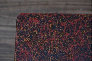 中古　新品　未使用　在庫品　津軽塗りの独特な模様が目を惹く折り畳み座卓(ローテーブル、センターテーブル、折りたたみテーブル)(R-077531)