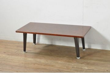 中古　新品　未使用　在庫品　津軽塗りの独特な模様が目を惹く折り畳み座卓(ローテーブル、センターテーブル、折りたたみテーブル)(R-077531)