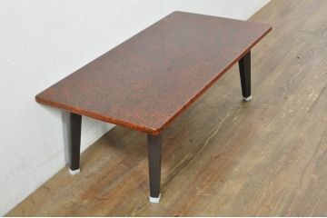 中古　新品　未使用　在庫品　津軽塗りの独特な模様が目を惹く折り畳み座卓(ローテーブル、センターテーブル、折りたたみテーブル)(R-077531)