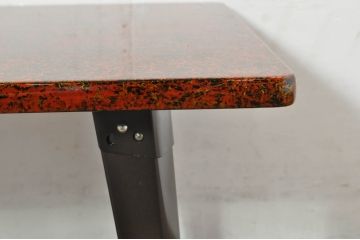 中古　新品　未使用　在庫品　津軽塗りの独特な模様が目を惹く折り畳み座卓(ローテーブル、センターテーブル、折りたたみテーブル)(R-077531)