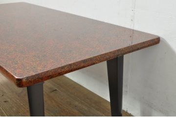 中古　新品　未使用　在庫品　津軽塗りの独特な模様が目を惹く折り畳み座卓(ローテーブル、センターテーブル、折りたたみテーブル)(R-077531)