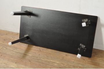 中古　新品　未使用　在庫品　津軽塗りの独特な模様が目を惹く折り畳み座卓(ローテーブル、センターテーブル、折りたたみテーブル)(R-077531)