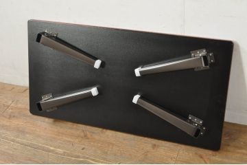 中古　新品　未使用　在庫品　津軽塗りの独特な模様が目を惹く折り畳み座卓(ローテーブル、センターテーブル、折りたたみテーブル)(R-077531)