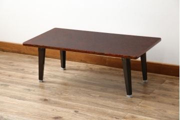中古　新品　未使用　在庫品　津軽塗りの独特な模様が目を惹く折り畳み座卓(ローテーブル、センターテーブル、折りたたみテーブル)(R-077532)