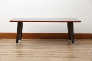中古　新品　未使用　在庫品　津軽塗りの独特な模様が目を惹く折り畳み座卓(ローテーブル、センターテーブル、折りたたみテーブル)(R-077532)