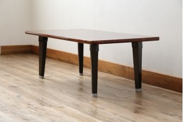 中古　新品　未使用　在庫品　津軽塗りの独特な模様が目を惹く折り畳み座卓(ローテーブル、センターテーブル、折りたたみテーブル)(R-077532)