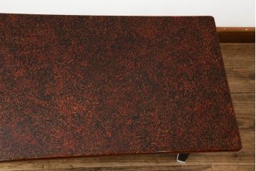 中古　新品　未使用　在庫品　津軽塗りの独特な模様が目を惹く折り畳み座卓(ローテーブル、センターテーブル、折りたたみテーブル)(R-077532)