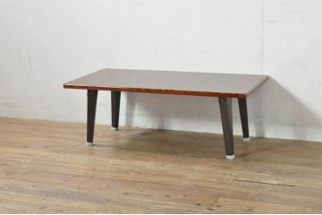 中古　新品　未使用　在庫品　津軽塗りの独特な模様が目を惹く折り畳み座卓(ローテーブル、センターテーブル、折りたたみテーブル)(R-077533)