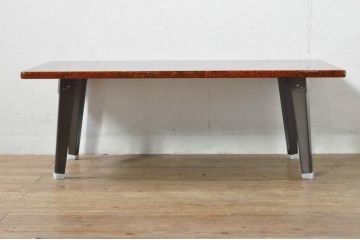 中古　新品　未使用　在庫品　津軽塗りの独特な模様が目を惹く折り畳み座卓(ローテーブル、センターテーブル、折りたたみテーブル)(R-077533)