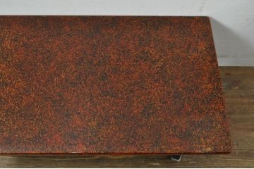 中古　新品　未使用　在庫品　津軽塗りの独特な模様が目を惹く折り畳み座卓(ローテーブル、センターテーブル、折りたたみテーブル)(R-077533)