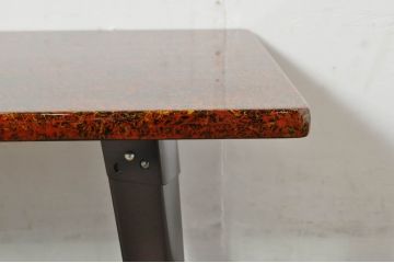 中古　新品　未使用　在庫品　津軽塗りの独特な模様が目を惹く折り畳み座卓(ローテーブル、センターテーブル、折りたたみテーブル)(R-077533)