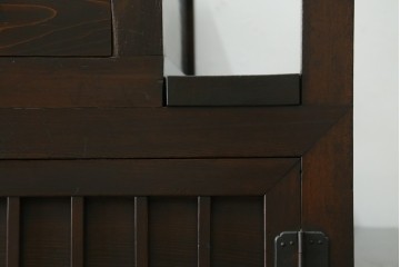 和製アンティーク　美品　美濃地方　檜(ヒノキ)材　希少な手すり付き二段重ね階段箪笥　(R-077534)
