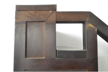 和製アンティーク　美品　美濃地方　檜(ヒノキ)材　希少な手すり付き二段重ね階段箪笥(和タンス、収納箪笥、整理箪笥、時代箪笥)(R-077534)