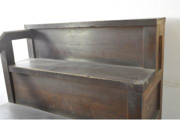 和製アンティーク　美品　美濃地方　檜(ヒノキ)材　希少な手すり付き二段重ね階段箪笥(和タンス、収納箪笥、整理箪笥、時代箪笥)(R-077534)