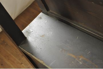 和製アンティーク　美品　美濃地方　檜(ヒノキ)材　希少な手すり付き二段重ね階段箪笥(和タンス、収納箪笥、整理箪笥、時代箪笥)(R-077534)