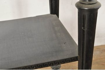 フランスアンティーク　天板大理石　挽き物脚と彫刻が優雅なサイドテーブル(エンドテーブル、ナイトテーブル、飾り台、花台)(R-077550)