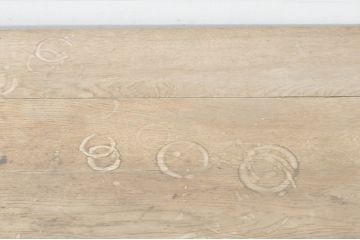 フランスアンティーク　オーク材　重厚なバルボスレッグの引き出し付き展示台(作業台、ワークテーブル、ワークデスク、平机、ダイニングテーブル、食卓、飾り台、花台、陳列台、在宅用、在宅ワーク用)(R-077554)
