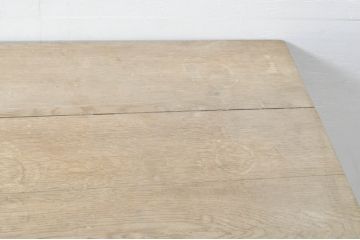フランスアンティーク　オーク材　重厚なバルボスレッグの引き出し付き展示台(作業台、ワークテーブル、ワークデスク、平机、ダイニングテーブル、食卓、飾り台、花台、陳列台、在宅用、在宅ワーク用)(R-077554)