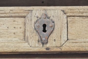 フランスアンティーク　オーク材　重厚なバルボスレッグの引き出し付き展示台(作業台、ワークテーブル、ワークデスク、平机、ダイニングテーブル、食卓、飾り台、花台、陳列台、在宅用、在宅ワーク用)(R-077554)