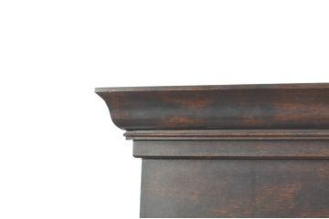 中古　美品　松本民芸家具　A型皿棚　ジャコビアン様式を取り入れた優雅なデザインの食器棚(カップボード、飾り棚、収納棚、戸棚、本棚、書棚、ブックシェルフ、ヴィンテージ)(定価約146万円)(R-077555)