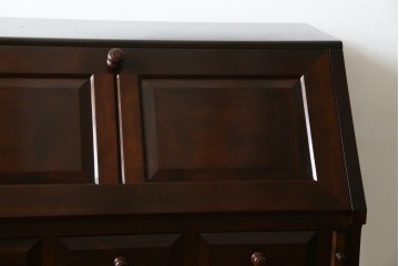 中古　美品　松本民芸家具　T型　シックで上品な佇まいが魅力のライティングビューロー(簿記机)　定価約46万円相当　(R-077556)