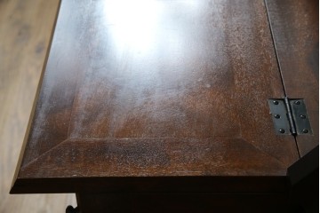 中古　美品　松本民芸家具　T型　シックで上品な佇まいが魅力のライティングビューロー(簿記机)　定価約46万円相当　(R-077556)