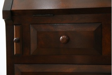 中古　美品　松本民芸家具　T型　シックで上品な佇まいが魅力のライティングビューロー(簿記机)　定価約46万円相当　(R-077556)