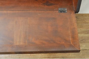 中古　美品　松本民芸家具　T型　シックで上品な佇まいが魅力のライティングビューロー(ワークデスク、簿記机、在宅用、在宅ワーク用、収納棚、戸棚)(定価約46万円)(R-077556)