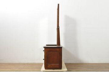 中古　美品　松本民芸家具　M型一面鏡　直線的なデザインが美しい鏡台(ドレッサー、ミラー)(定価約26万円)(R-077557)