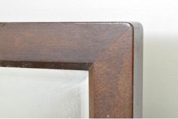 中古　美品　松本民芸家具　M型一面鏡　直線的なデザインが美しい鏡台(ドレッサー、ミラー)(定価約26万円)(R-077557)