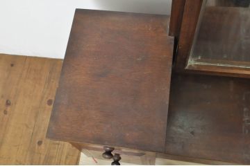 中古　美品　松本民芸家具　M型一面鏡　直線的なデザインが美しい鏡台(ドレッサー、ミラー)(定価約26万円)(R-077557)