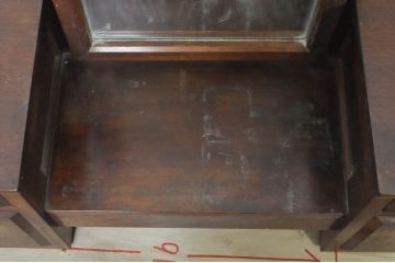 中古　美品　松本民芸家具　M型一面鏡　直線的なデザインが美しい鏡台(ドレッサー、ミラー)(定価約26万円)(R-077557)