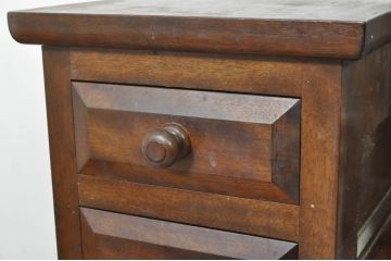 中古　美品　松本民芸家具　M型一面鏡　直線的なデザインが美しい鏡台(ドレッサー、ミラー)(定価約26万円)(R-077557)