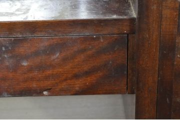 中古　美品　松本民芸家具　M型一面鏡　直線的なデザインが美しい鏡台(ドレッサー、ミラー)(定価約26万円)(R-077557)