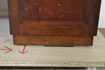 中古　美品　松本民芸家具　M型一面鏡　直線的なデザインが美しい鏡台(ドレッサー、ミラー)(定価約26万円)(R-077557)