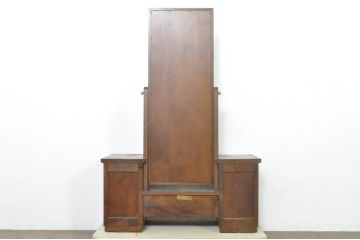 中古　美品　松本民芸家具　M型一面鏡　直線的なデザインが美しい鏡台(ドレッサー、ミラー)(定価約26万円)(R-077557)