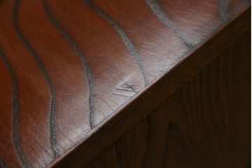 中古　岩谷堂箪笥　独特な杢目と存在感のある金具が美しい衣装箪笥(引き出し、収納たんす、整理箪笥、和タンス、サイドチェスト)(R-077561)
