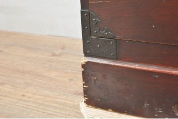 和製アンティーク　前面栗材　時の流れを感じる木の風合いが味わい深い重ね米沢箪笥(重ね箪笥、収納箪笥、衣装箪笥、時代箪笥、引き出し)(R-077563)