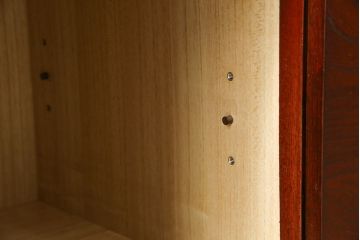 中古　欅産業　仙台民芸箪笥(仙台箪笥)　美しい木目と存在感のある龍の金具が目を惹くテレビボード(テレビ台、ローボード、サイドボード、リビングボード、収納棚、戸棚)(R-077599)