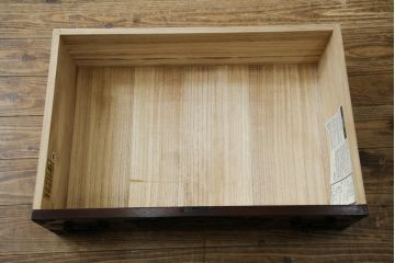 中古　欅産業　仙台民芸箪笥(仙台箪笥)　美しい木目と存在感のある龍の金具が目を惹くテレビボード(テレビ台、ローボード、サイドボード、リビングボード、収納棚、戸棚)(R-077599)