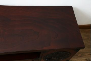 中古　欅産業　仙台民芸箪笥(仙台箪笥)　美しい木目と存在感のある龍の金具が目を惹くテレビボード(テレビ台、ローボード、サイドボード、リビングボード、収納棚、戸棚)(R-077599)